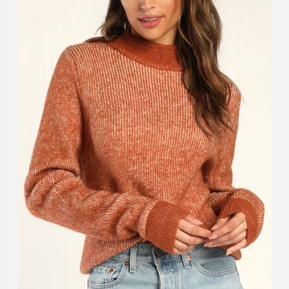 Lulu’s Cozy Rust Sweater for Women - Picture 1 of 7